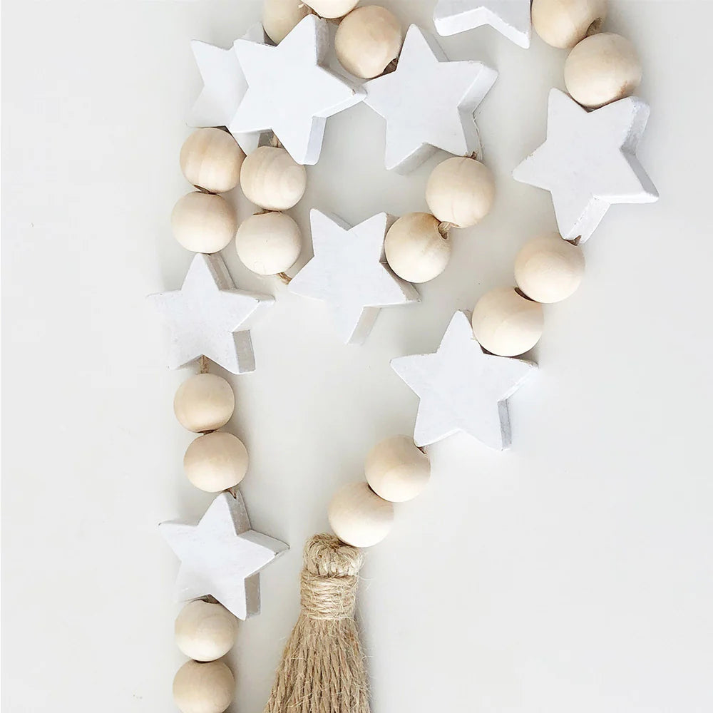 Wood Beads - Natural and White