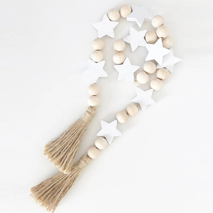 Wood Beads - Natural and White