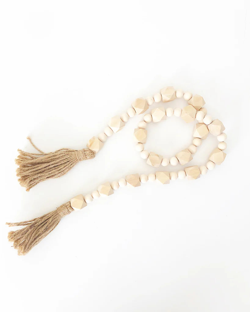 Wood Beads - Geometric w/ small