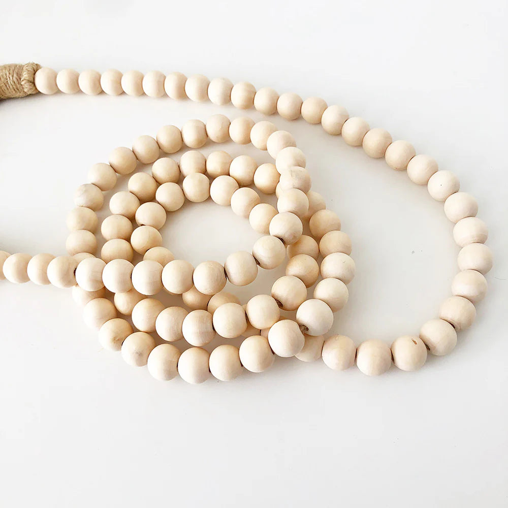 Wood Beads - Mini Medium Small, 60" Long