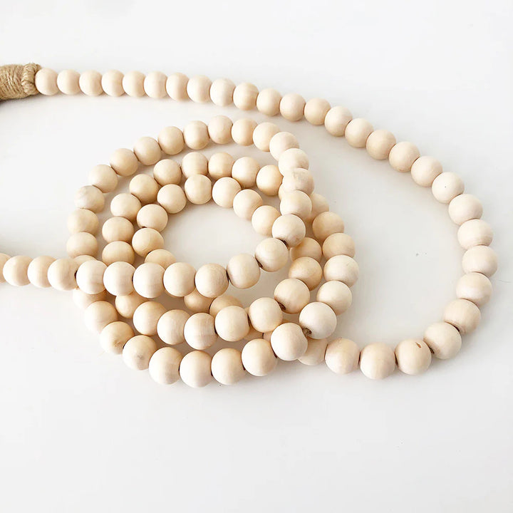 Wood Beads - Mini Medium Small, 60" Long