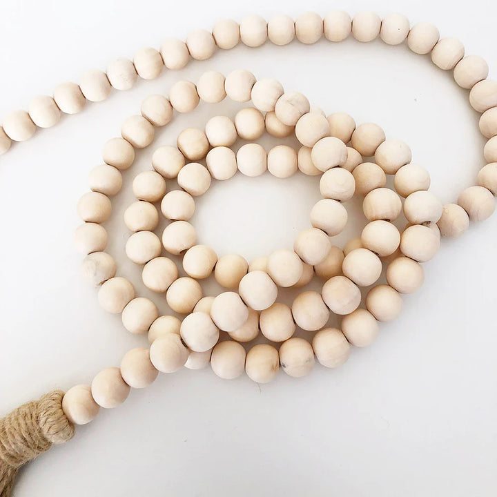 Wood Beads - Mini Medium Small, 60" Long