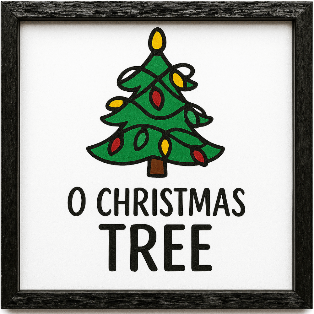 O Christmas Tree Christmas Lights Collection 8"x8"