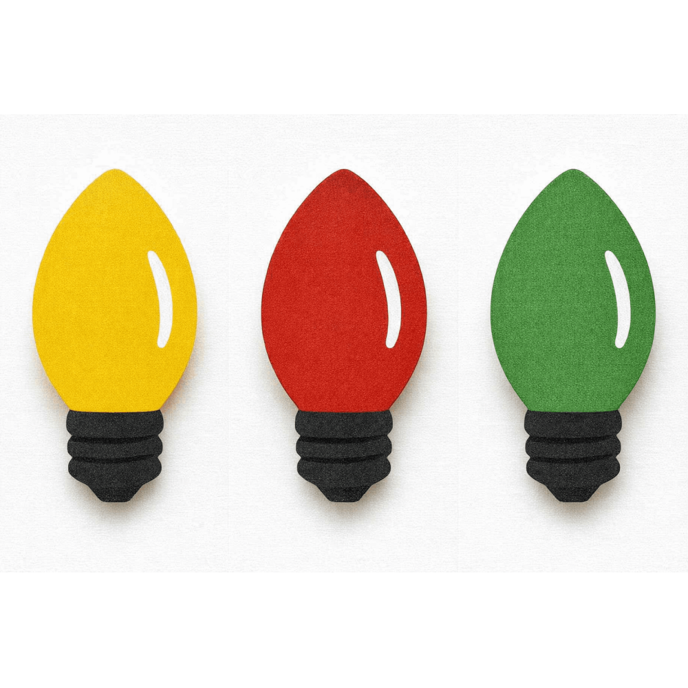 Christmas Light Shapes Christmas Lights Collection 5"x3"