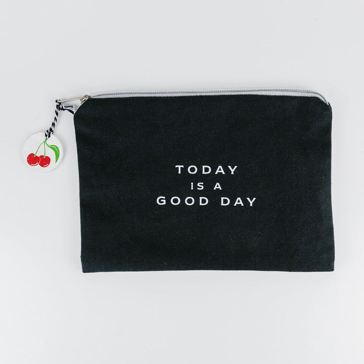 8.5" x 6" x 0.5" Canvas Bag (Today Is A Good Day)