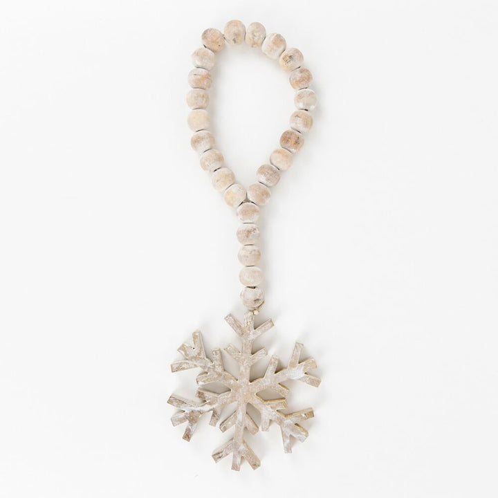 16" Mango Bead Ornament (Snowflake)