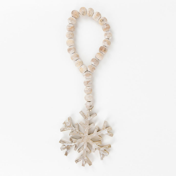16" Mango Bead Ornament (Snowflake)