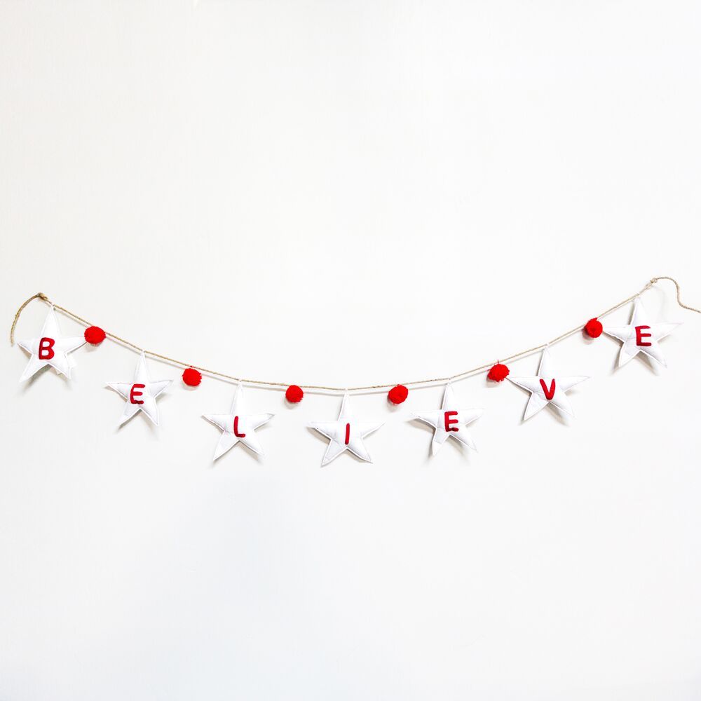84" Felt Ornament Garland (Believe)