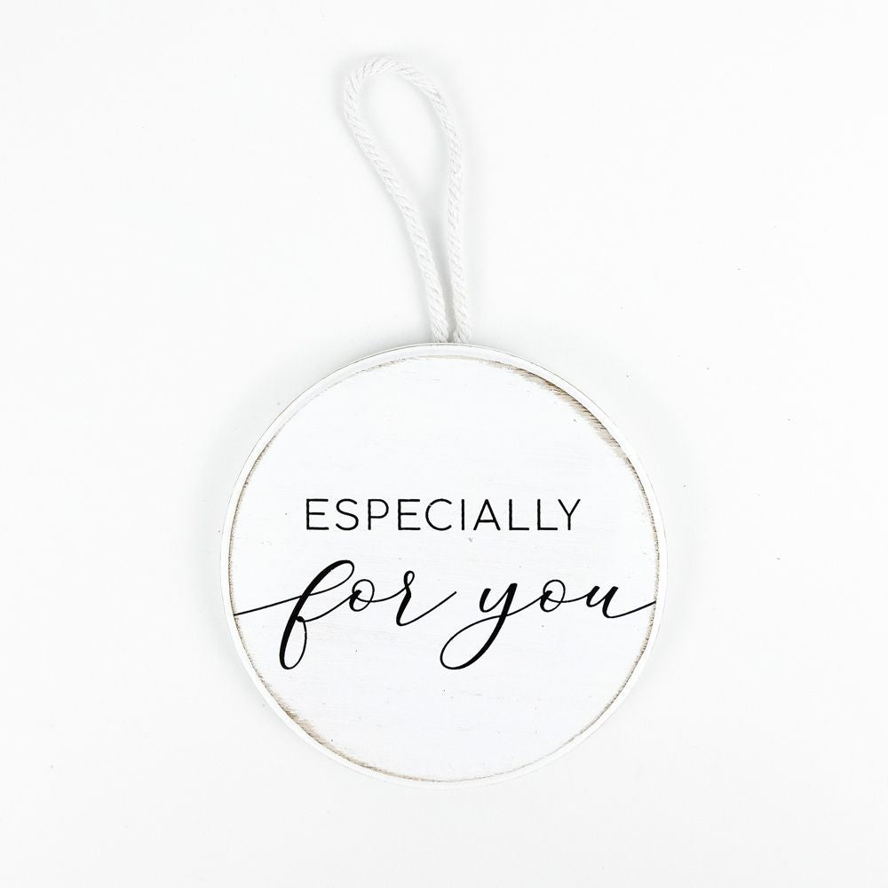 YOU Wood Round Ornament