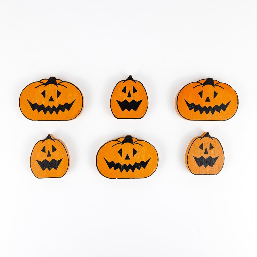 Letterboard Shapes Set – Jack‑O’‑Lanterns (Set of 6)