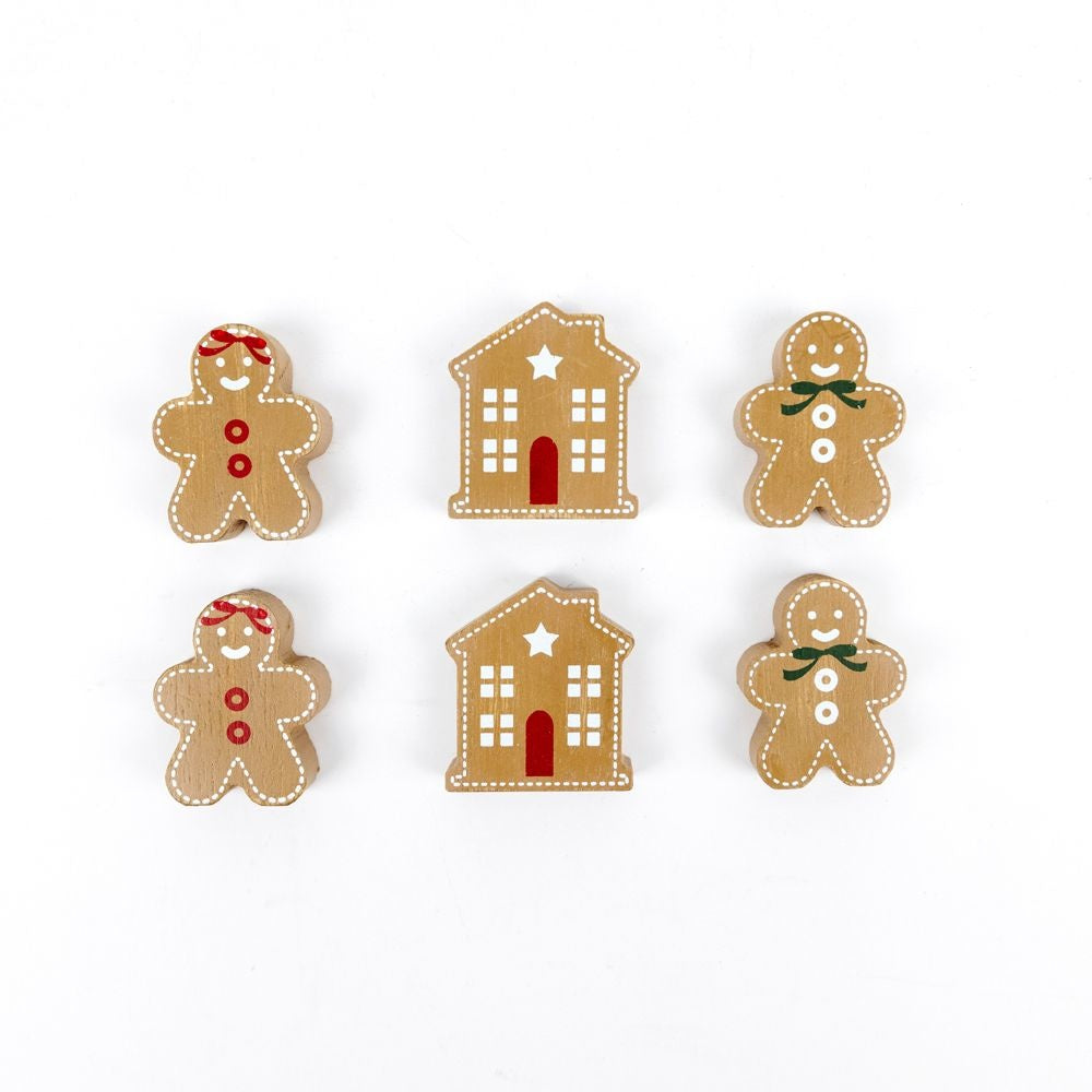 Letterboard Shapes Set – Gingerbread & Houses (Set of 6)