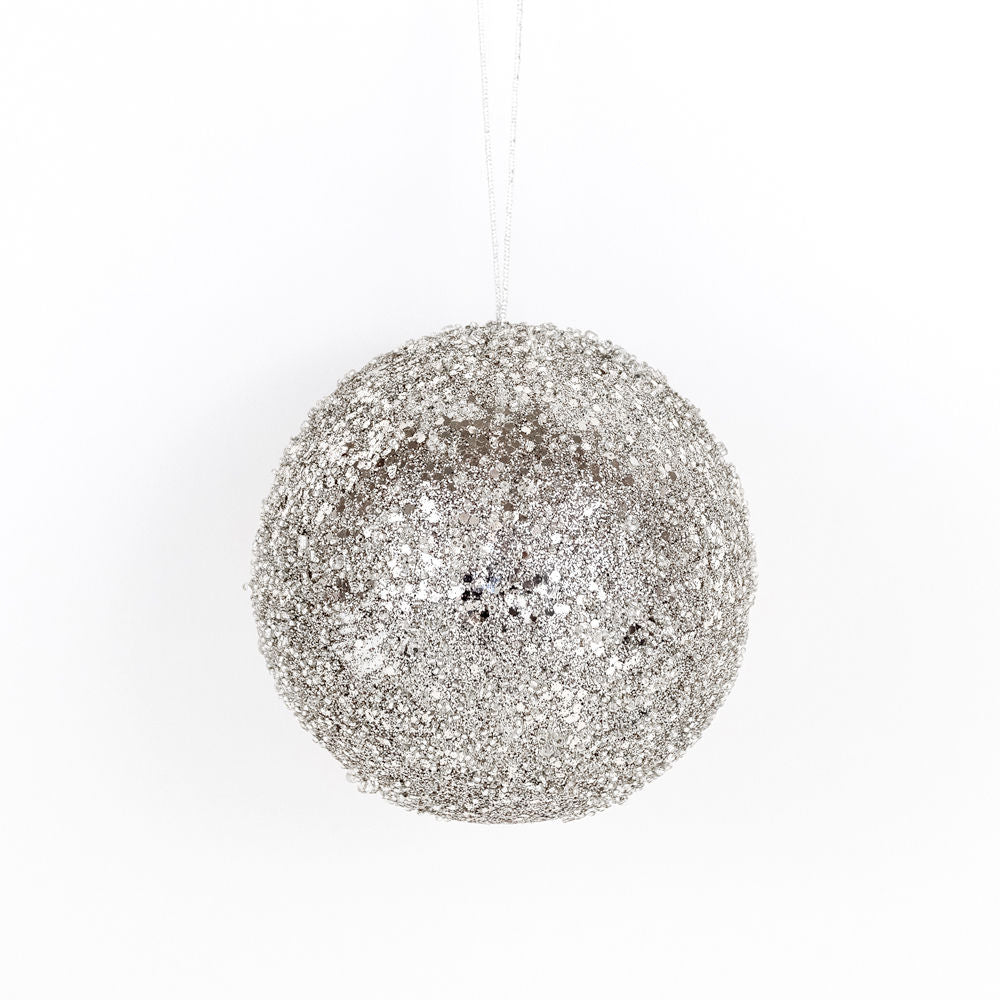 6" Silver Jewel Ball Ornament - Believe In Kindness Collection