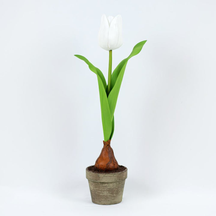 16" Faux Tulip in a Pot