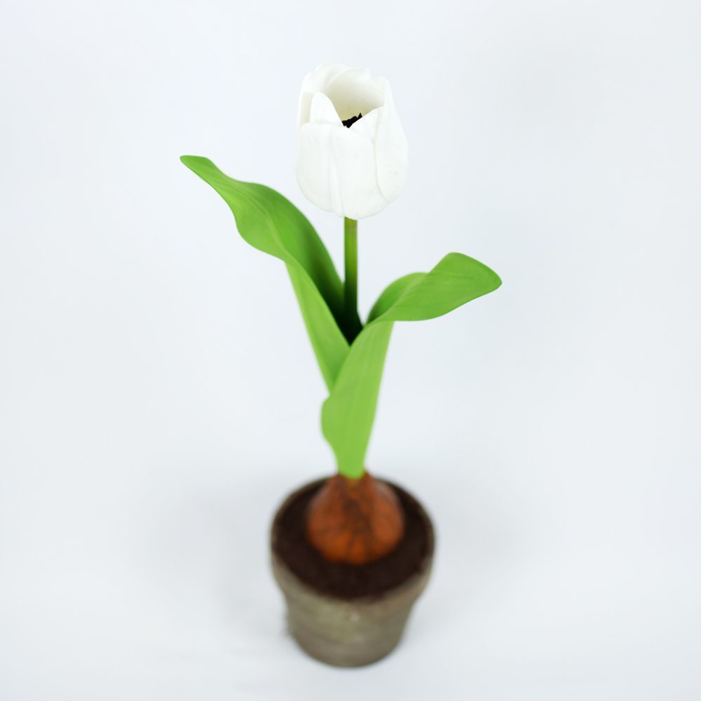 16" Faux Tulip in a Pot