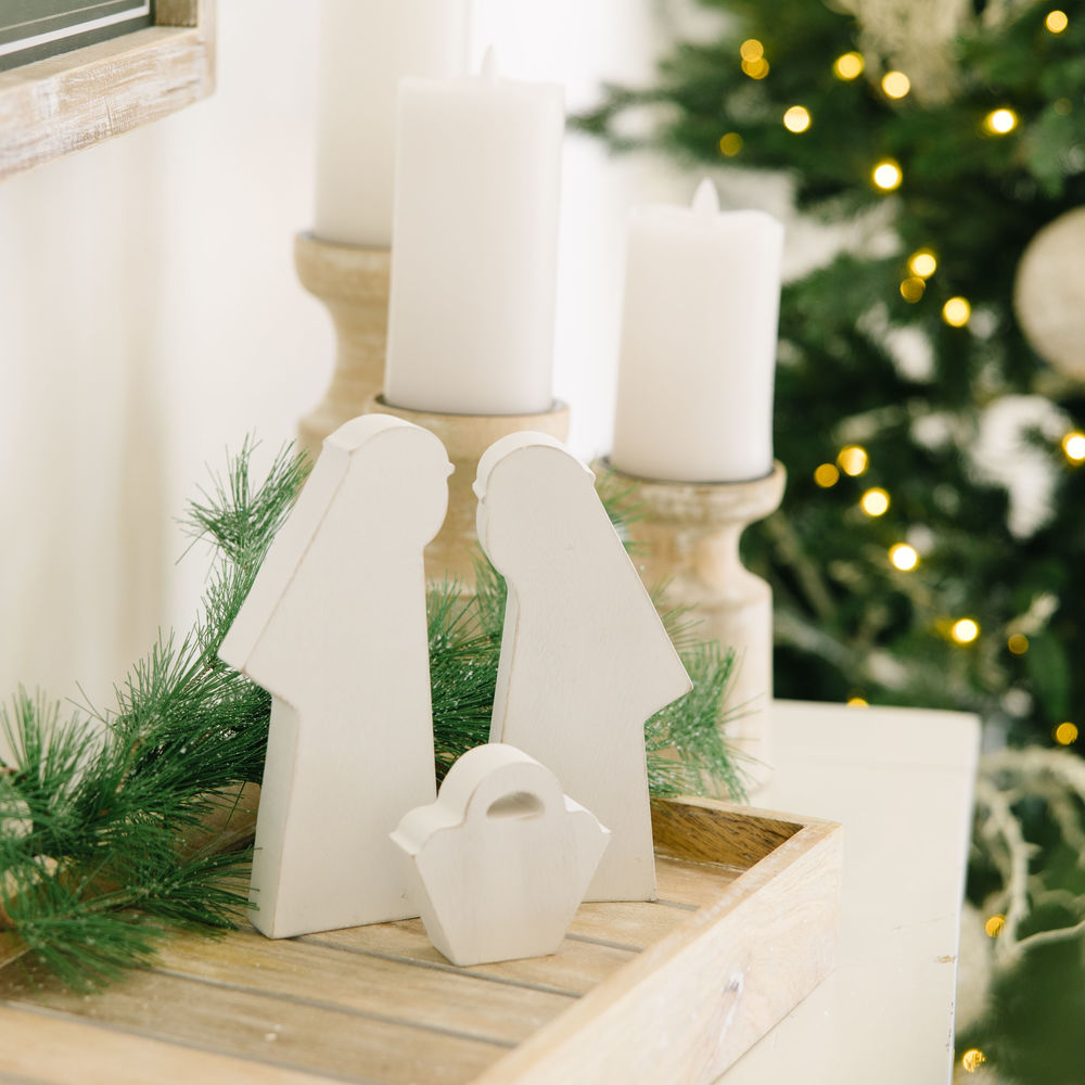 Dwella Decor Nativity Wood Cutout Set - 3 Pieces