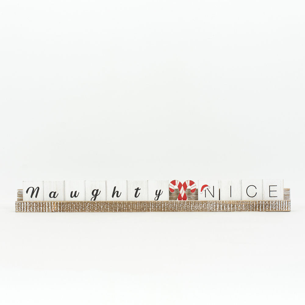 Wood Ledgie Kit - Naughty & Nice Christmas Decor