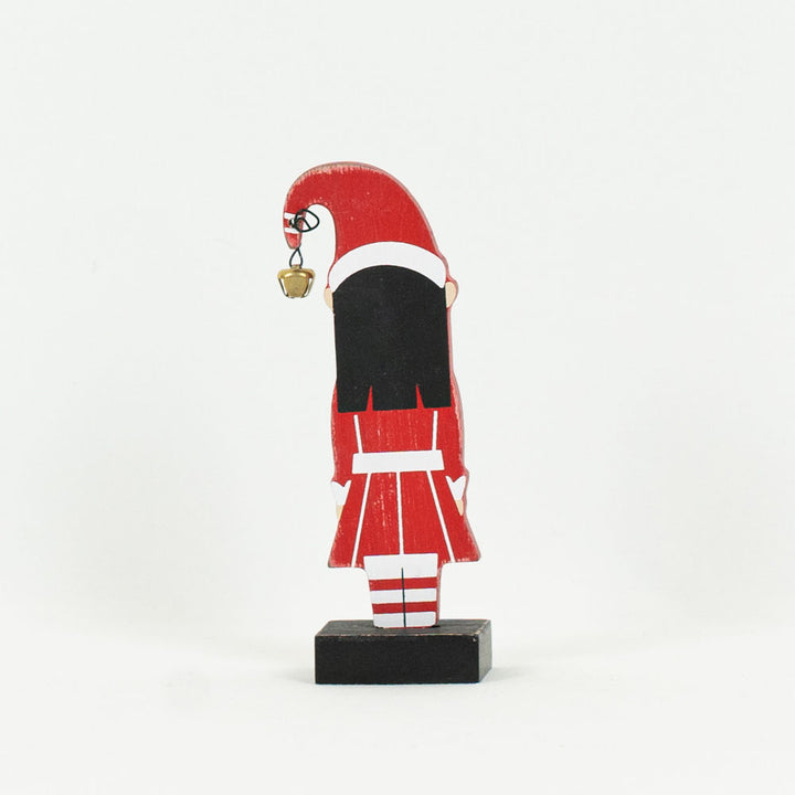 2" x 5" x 1" Wood Cutout Elf on Stand (Girl)