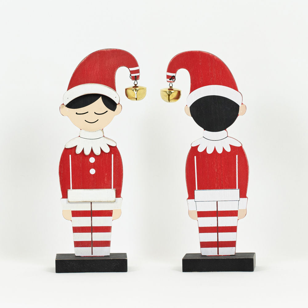4x10 Wood Elf Cutout - Multicolor Christmas Decor