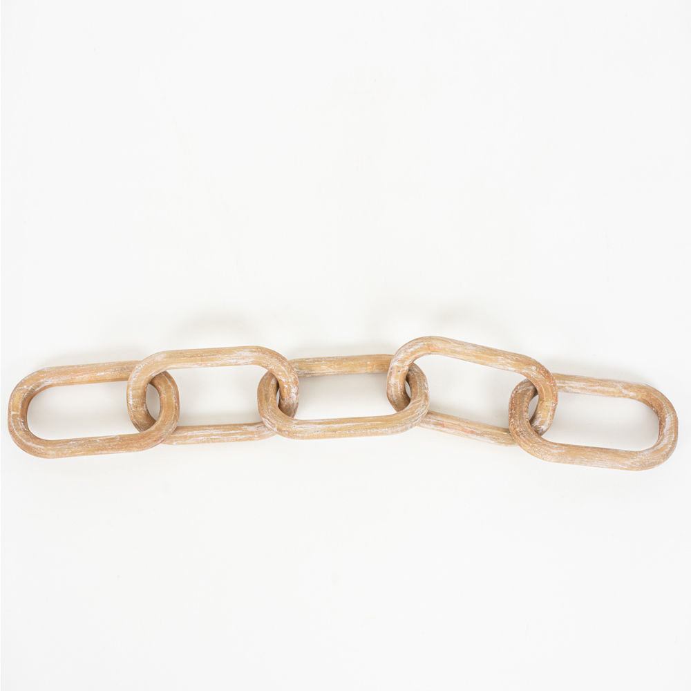 Wooden Chain Link Decor - Natural Olive Collection