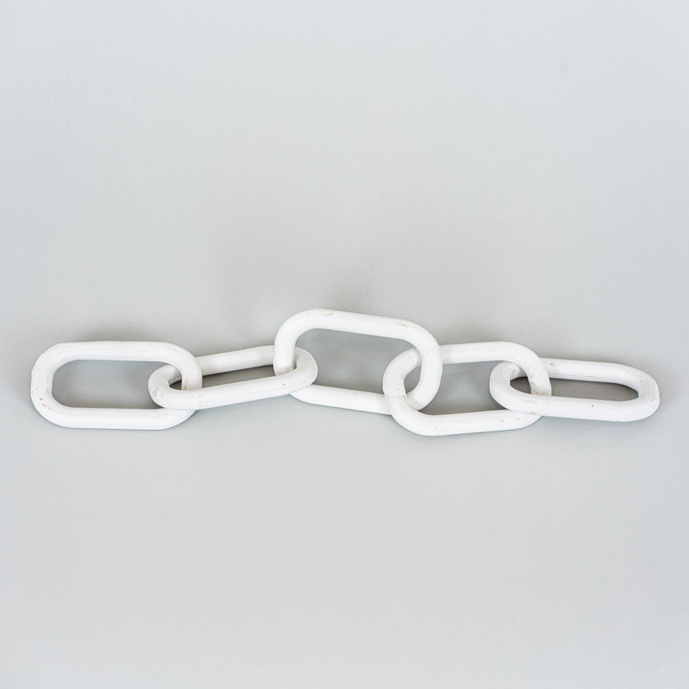 Wood Links Decorative Chain in White