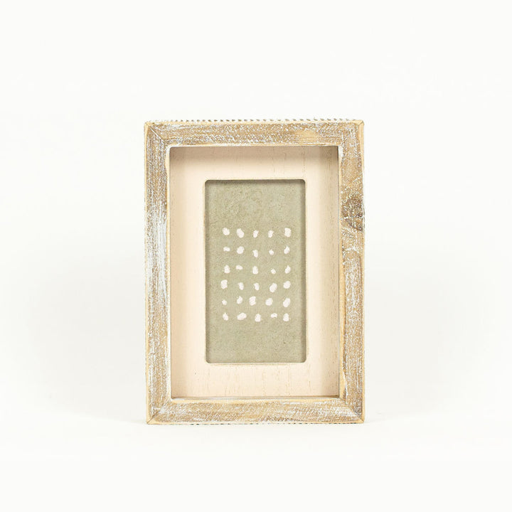 5" x 7" Wood Framed Wall Art - G Dot Design - Brown/Cream