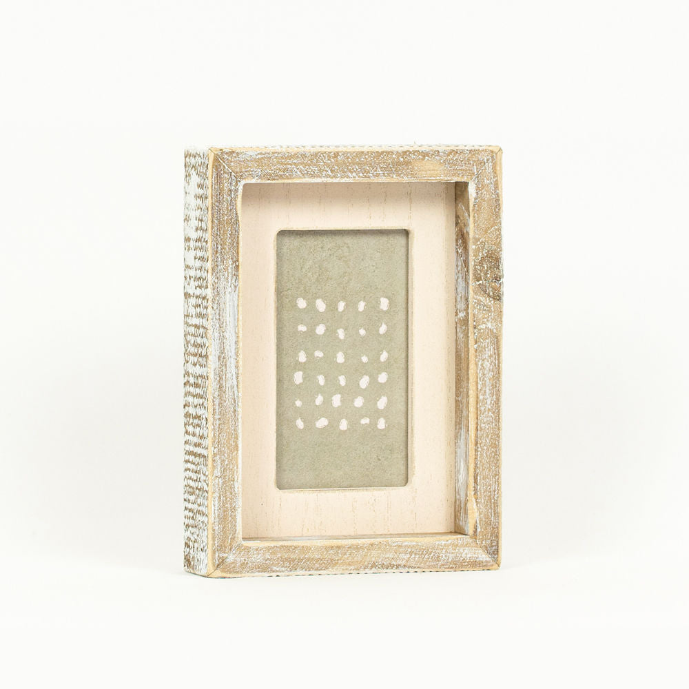 5" x 7" Wood Framed Wall Art - G Dot Design - Brown/Cream