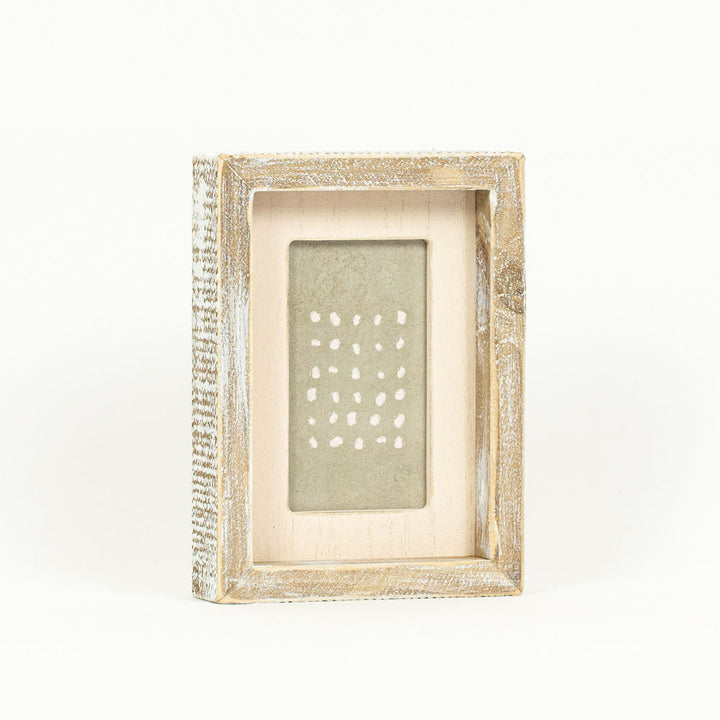 5" x 7" Wood Framed Wall Art - G Dot Design - Brown/Cream