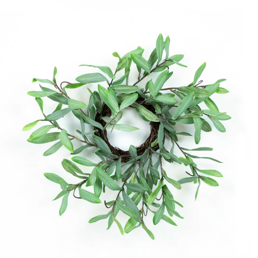 12" Olive Candle Wreath