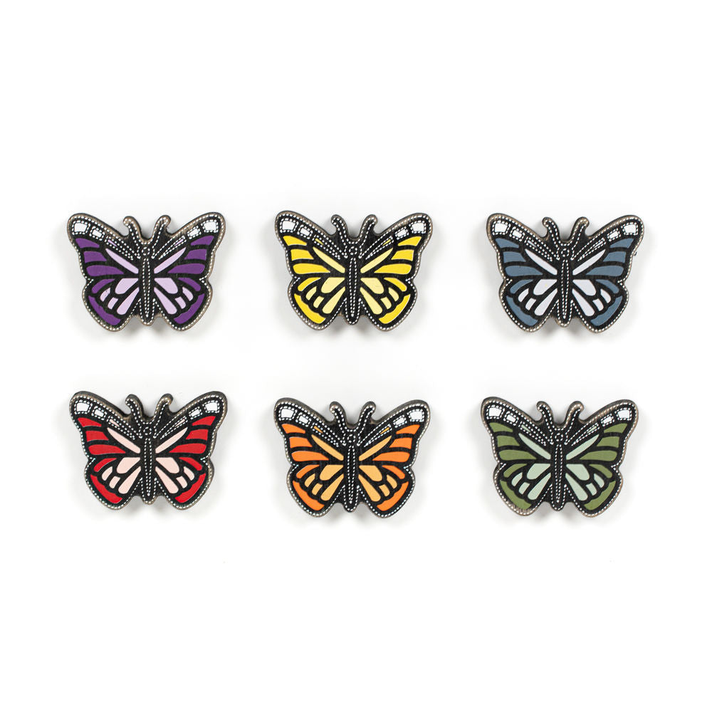 Butterfly Wood Shapes Set of 6 - Multicolor