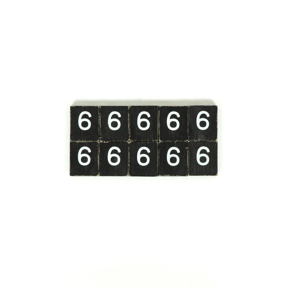 2" x 2" Wood Letter Tiles Set of Ten (#6)
