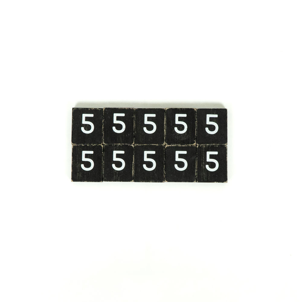 2" x 2" Wood Letter Tiles Set of Ten (#5)
