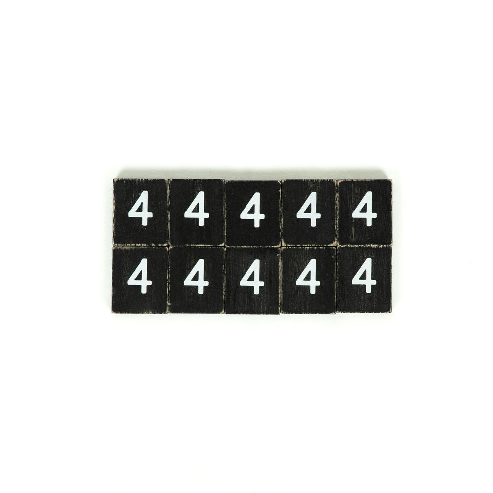2" x 2" Wood Letter Tiles Set of Ten (#4)