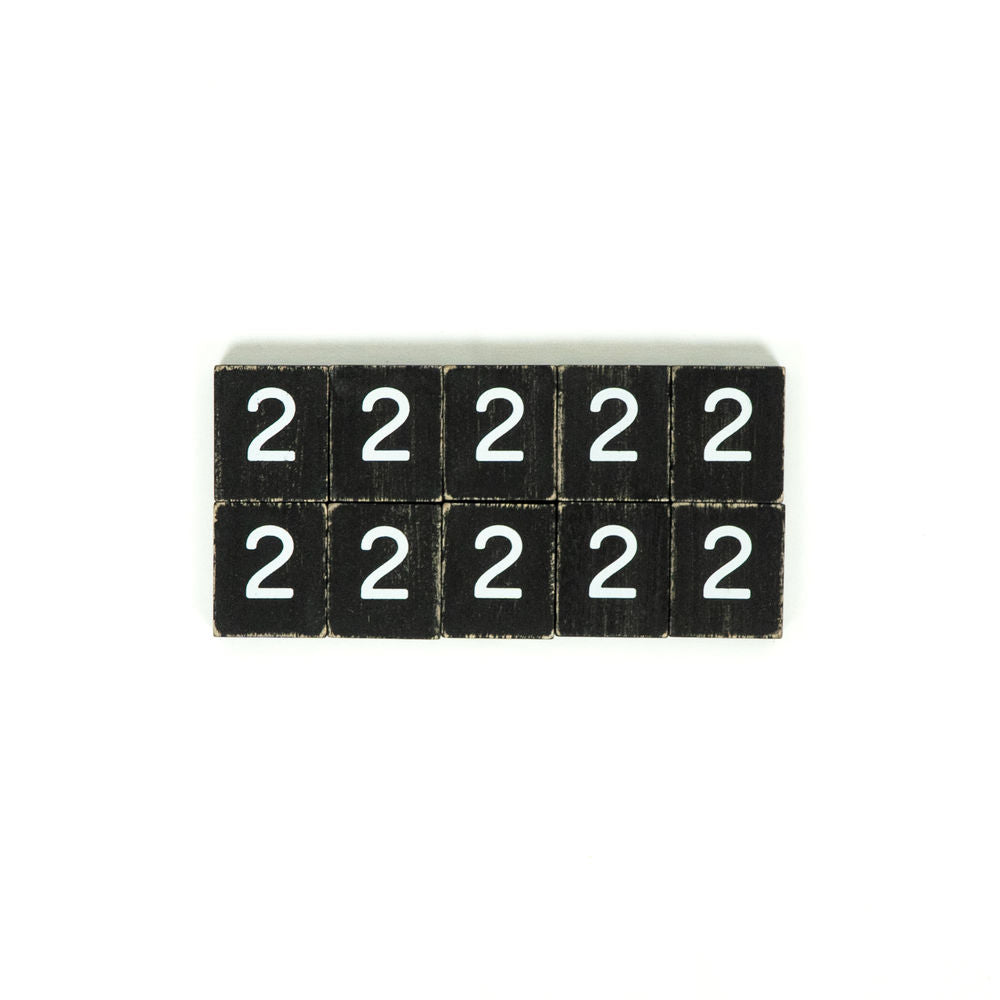 2" x 2" Wood Letter Tiles Set of Ten (#2)