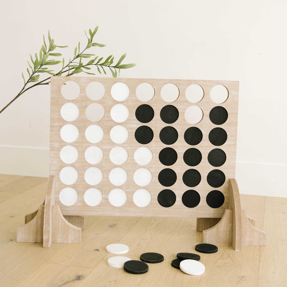 Oversized Connect Four Game Board with Pieces