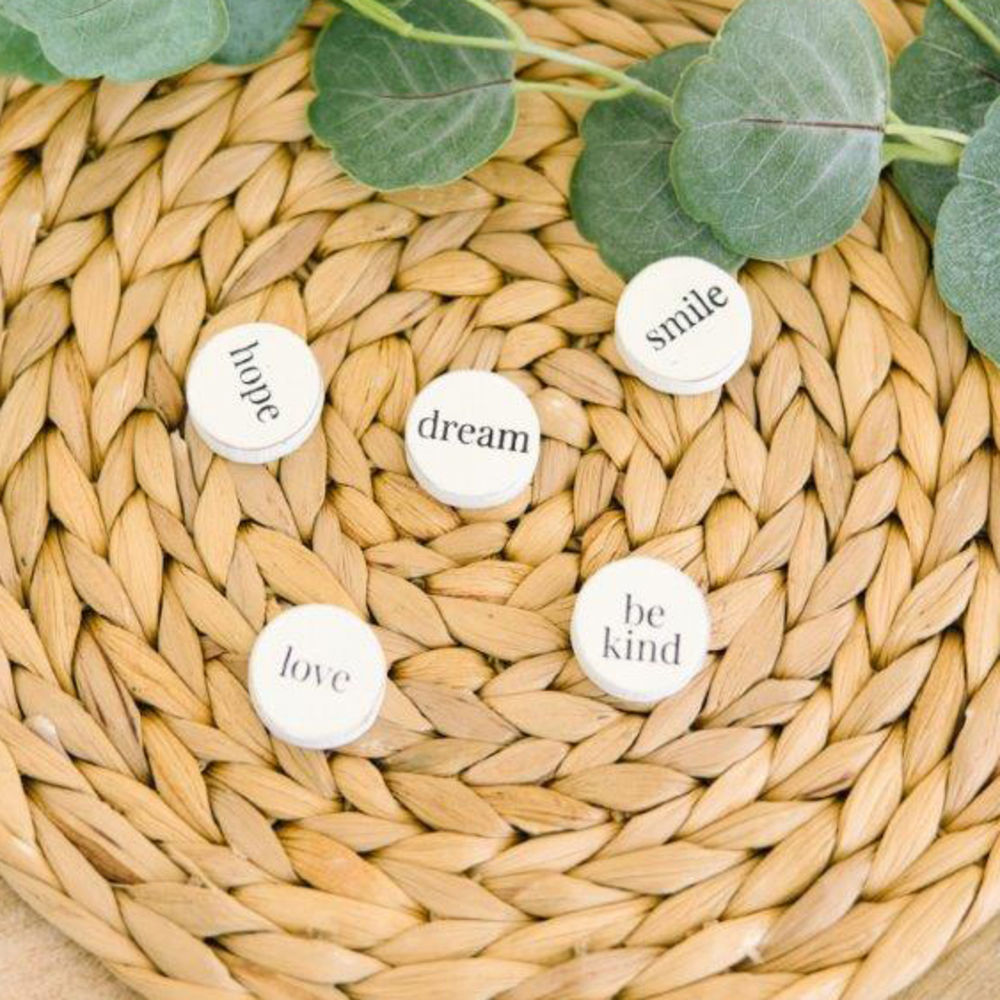 Kind Inspirational Wood Magnets - Set of 5