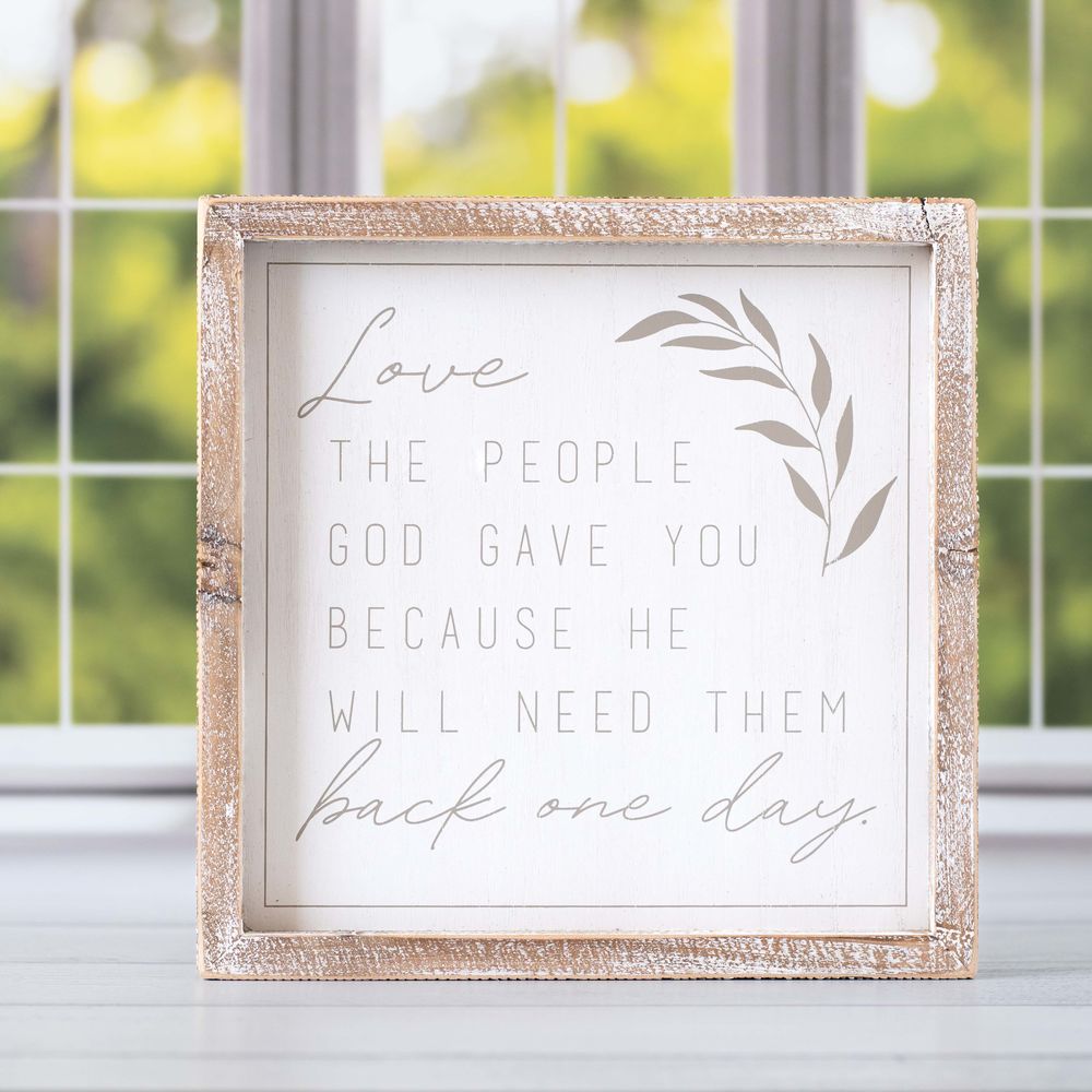10x10 Wood Frame Sign - Forever In Our Hearts