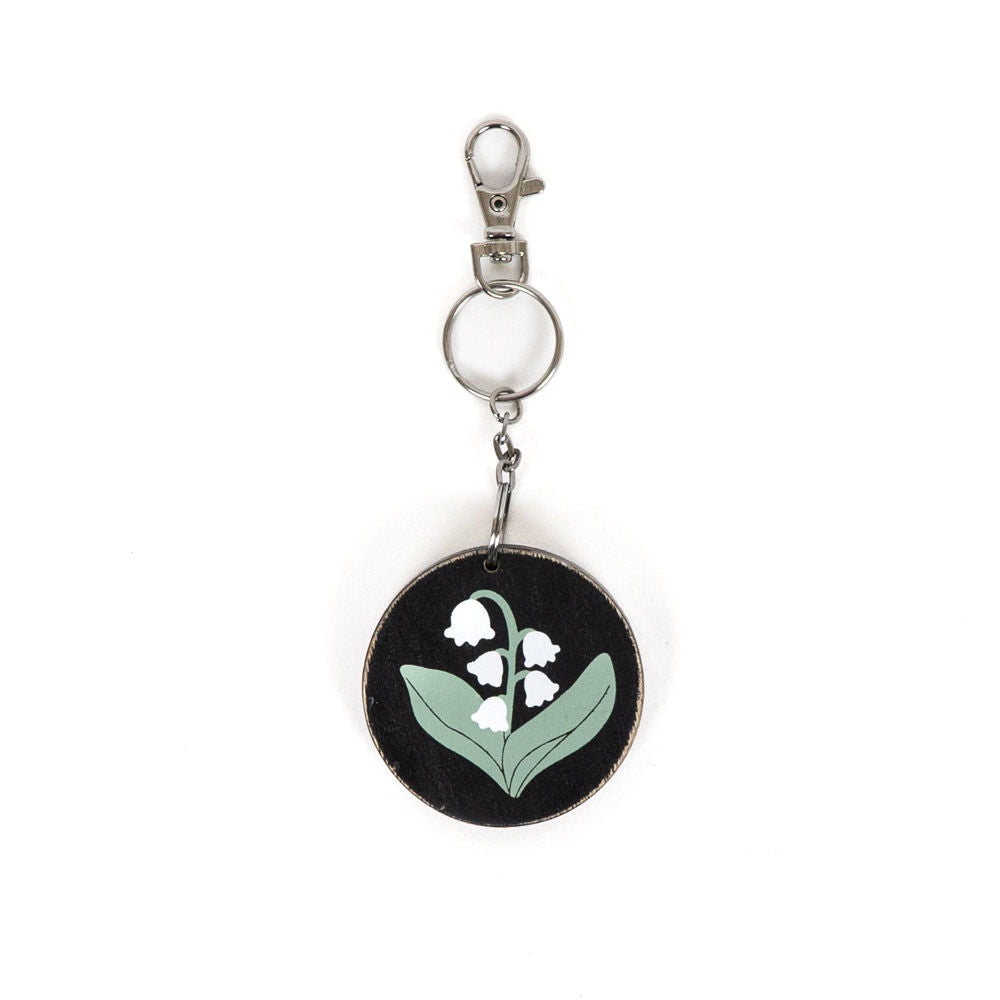 2" x 2" x 0.25" Reversible Wood Keychain.