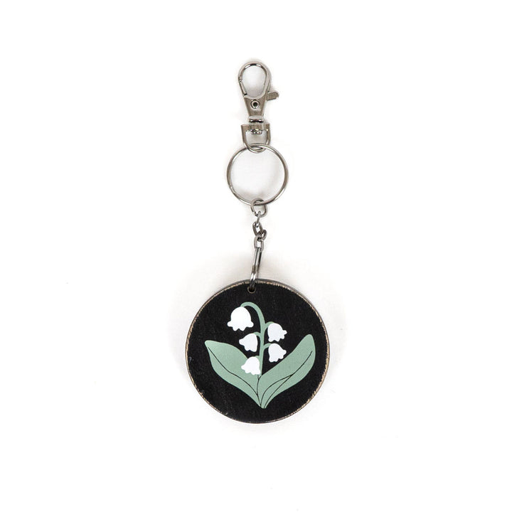 2" x 2" x 0.25" Reversible Wood Keychain.