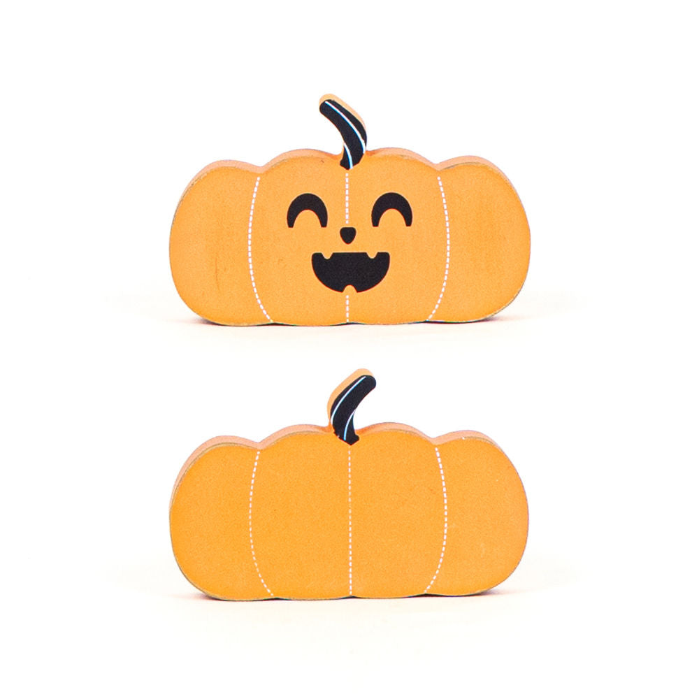 6" x 4" x 1" Reversible Wood Cutout (Pumpkin).