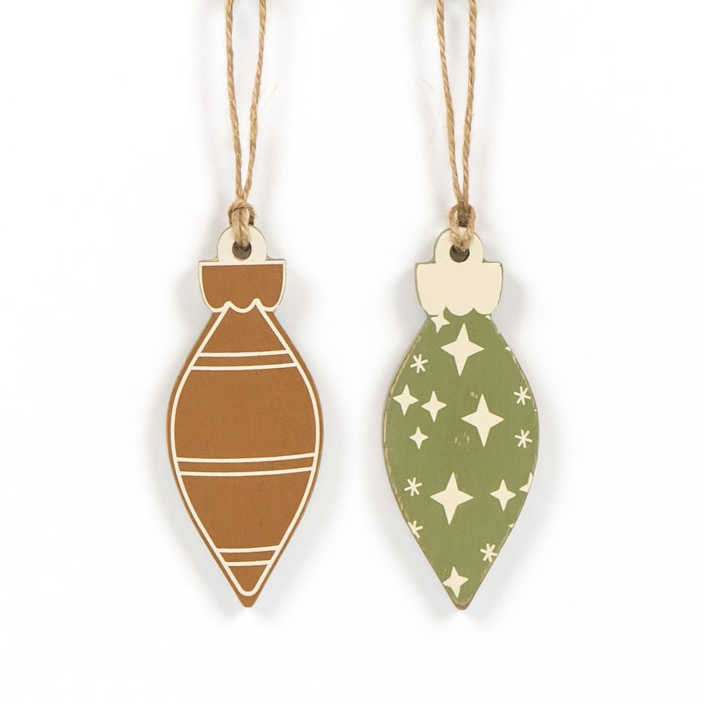 2x4 Reversible Wood Ornament - Star/Stripe