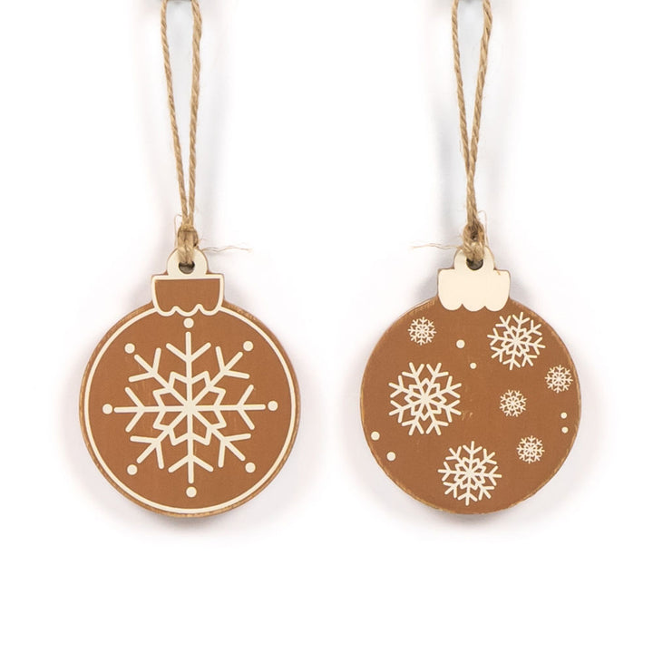 3" x 3" x 0.25" Reversible Wood Ornament (Snowflake)