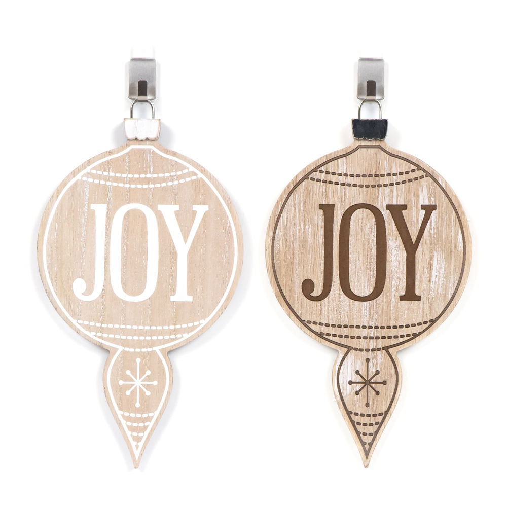 JOY Wood Ornament - Mid Century Decor