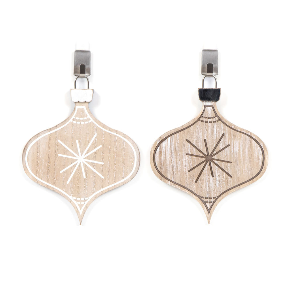 Mid-Century Lamp Star Wood Ornament