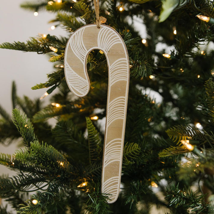 4" x 12" x 0.25" Wood Ornament (Candy Cane)