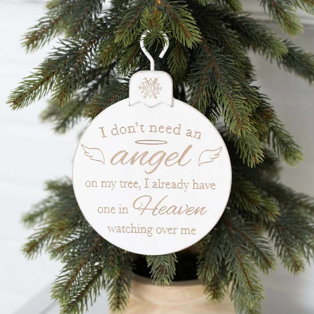 5" x 7" x 0.5" Wood Ornament (Angel)