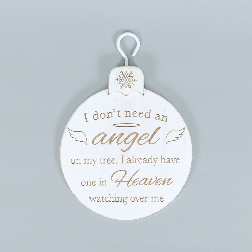 5" x 7" x 0.5" Wood Ornament (Angel)