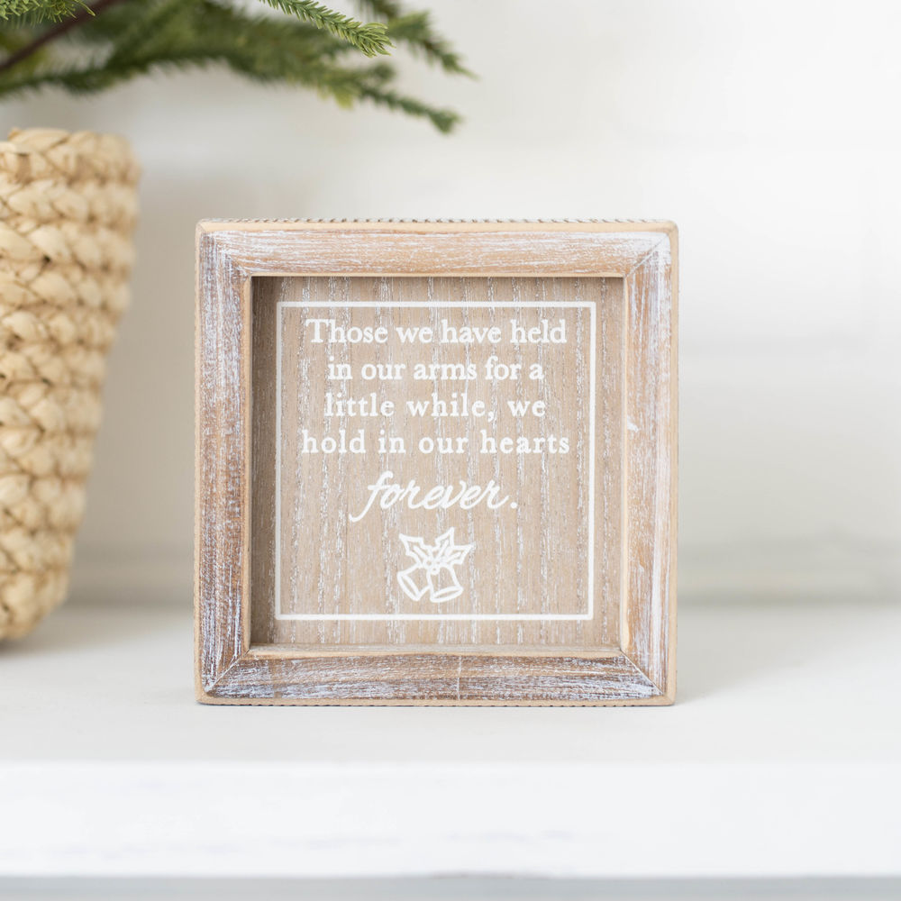 Hearts Forever Memorial Wood Frame Sign