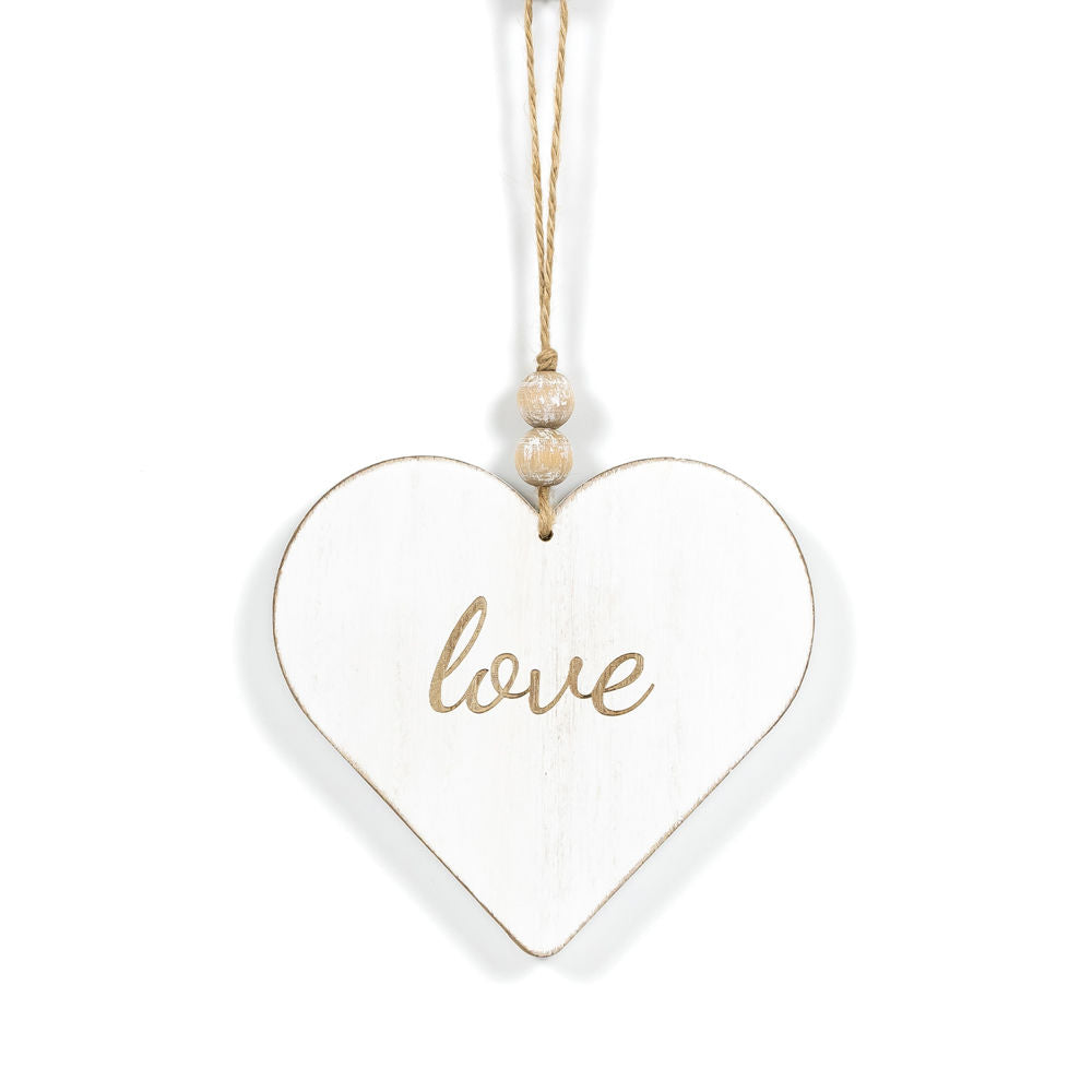 5" x 6" x 0.5" Reversible Wood Ornament (LOVE)