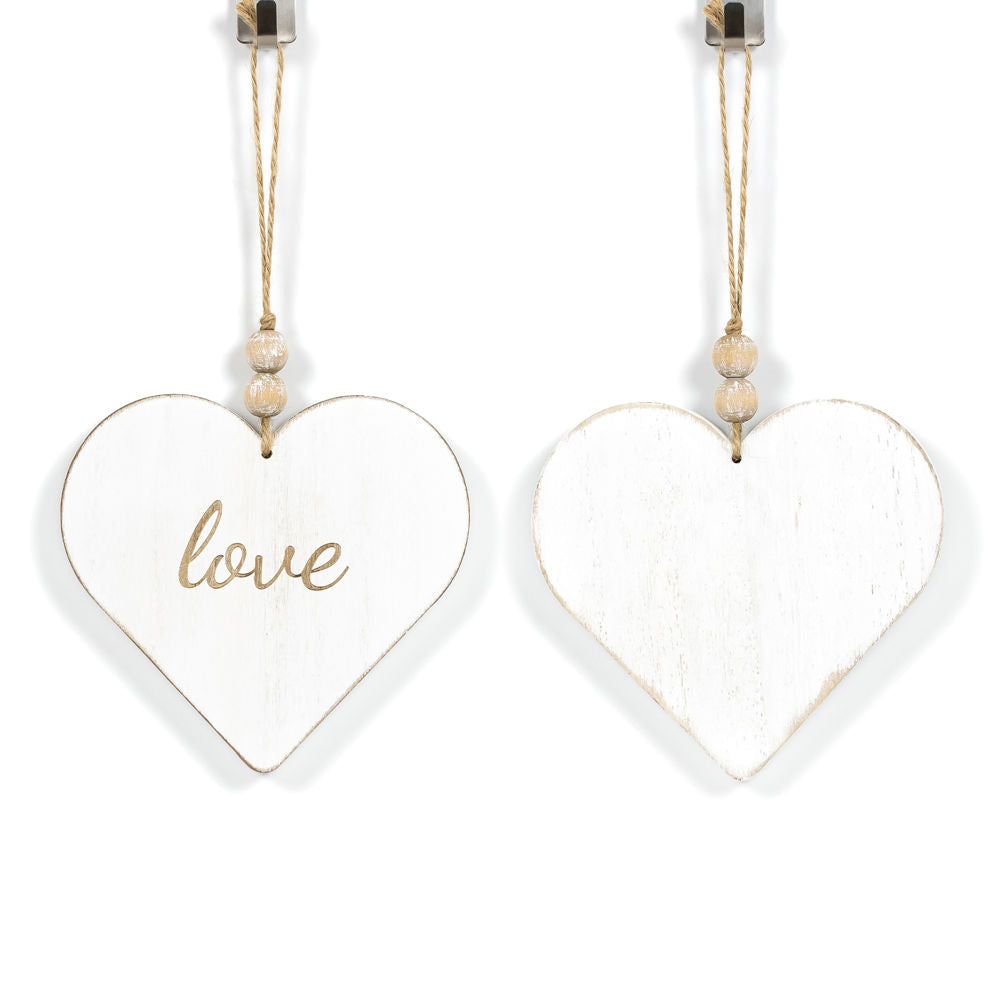 5" x 6" x 0.5" Reversible Wood Ornament (LOVE)