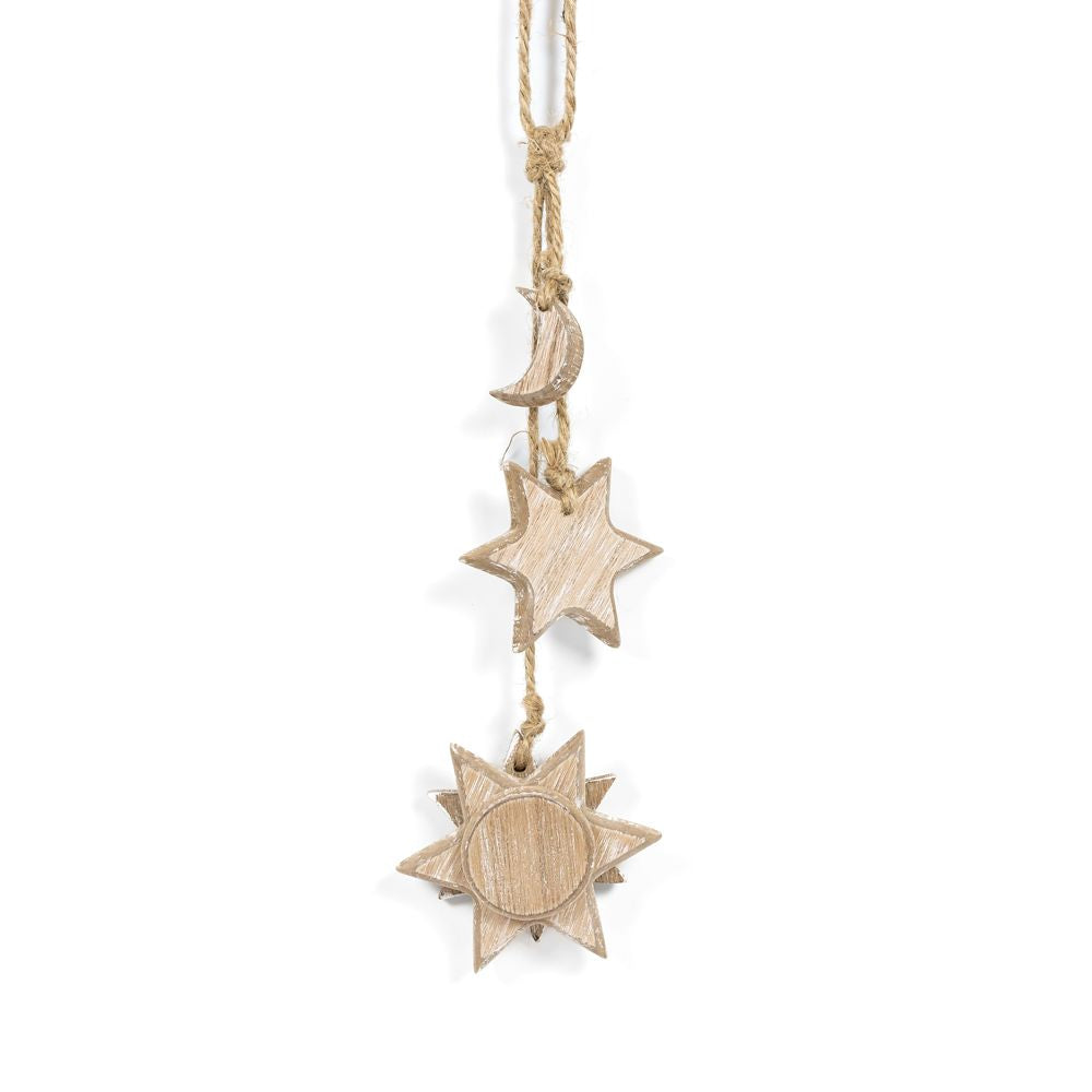 Wood Sun Dangles - Natural 3x11x1